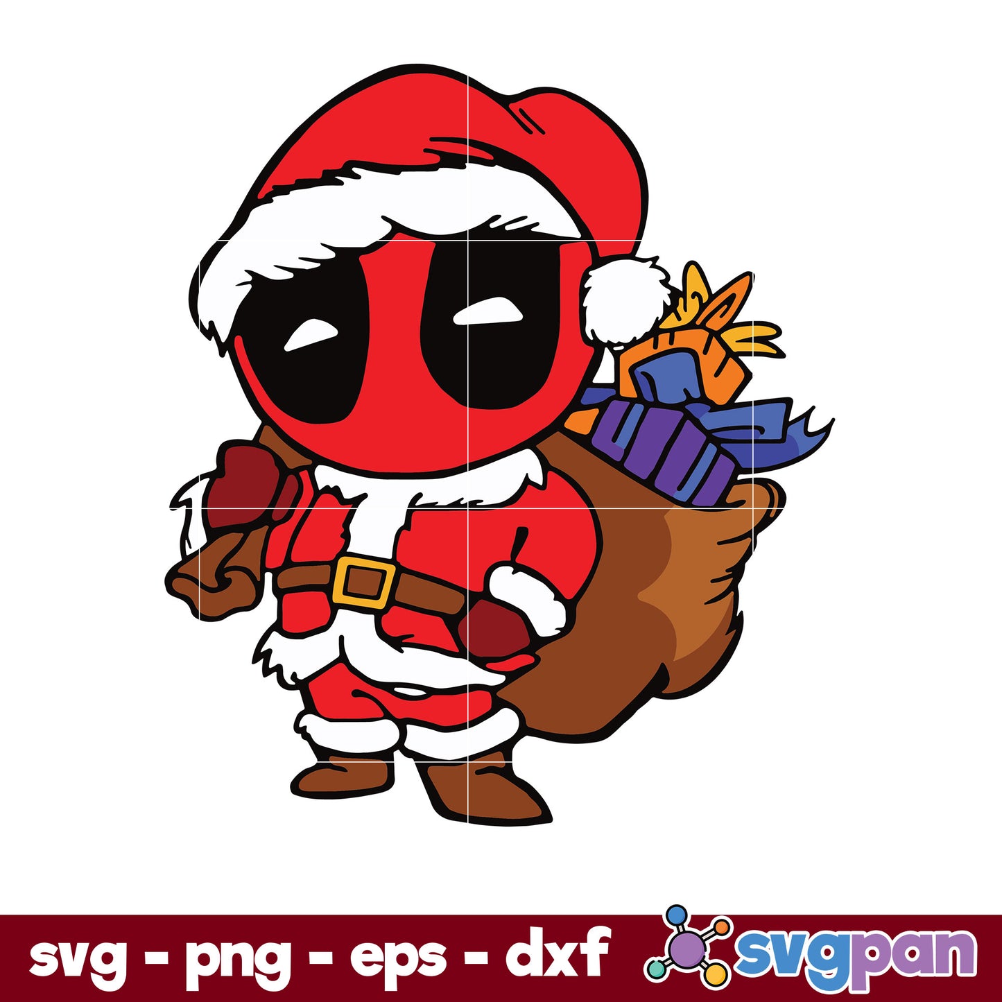 Deadpool Christmas Gifts Kids SVG, Christmas SVG, PNG DXF EPS Digital File.