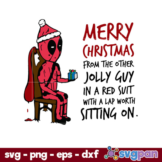 Deadpool Merry Christmas SVG, Christmas SVG, PNG DXF EPS Digital File.