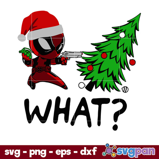 Deadpool What Christmas SVG, Christmas SVG, PNG DXF EPS Digital File.