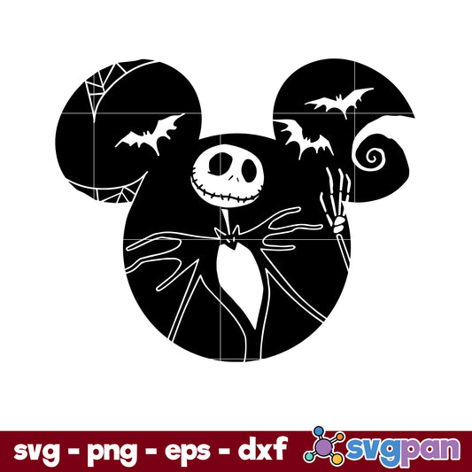 Disney Jack Skellington The Nightmare Before Christmas SVG, Christmas SVG, PNG DXF EPS Digital File.