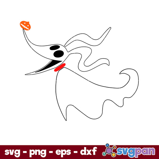 Dog Ghost Inspired by Nightmare Before Christmas SVG, Christmas SVG, PNG DXF EPS Digital File.