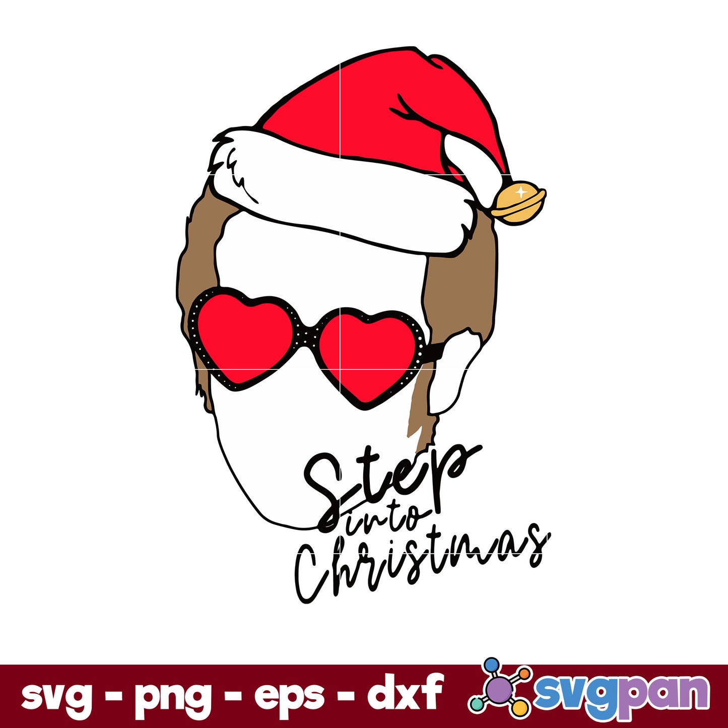 Elton John Step Into Christmas SVG, Christmas SVG, PNG DXF EPS Digital File.