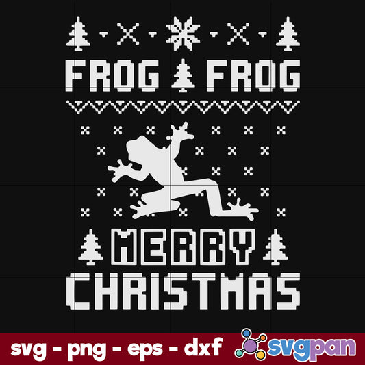 Frog Frog Ugly Christmas SVG, Christmas SVG, PNG DXF EPS Digital File.