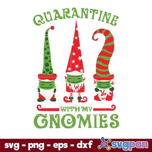 Funny Christmas Gnomes Quarantine 2020 SVG, Christmas SVG, PNG DXF EPS Digital File.