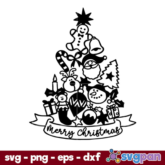 Funny Christmas Tree SVG, Christmas SVG, PNG DXF EPS Digital File.