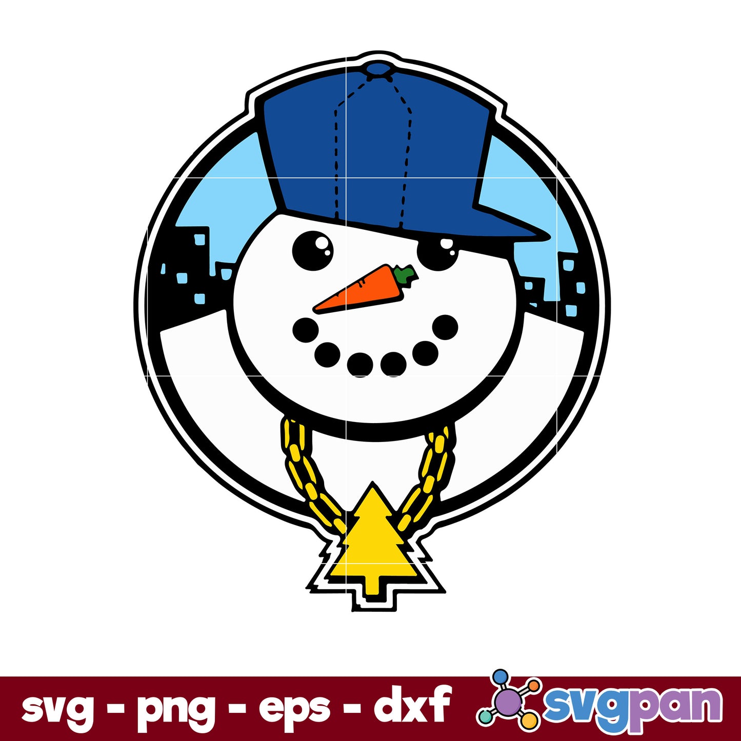 Ghetto Snowman Christmas SVG, Christmas SVG, PNG DXF EPS Digital File.