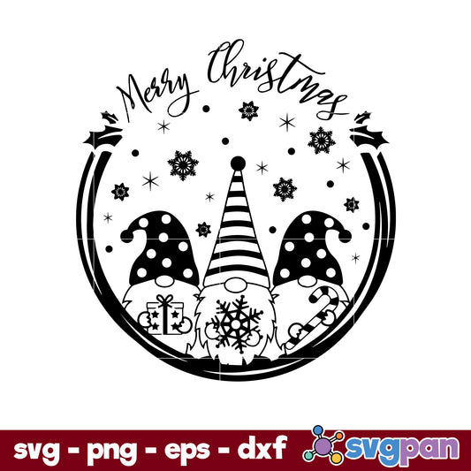 Gnomes Merry Christmas SVG, Christmas SVG, PNG DXF EPS Digital File.