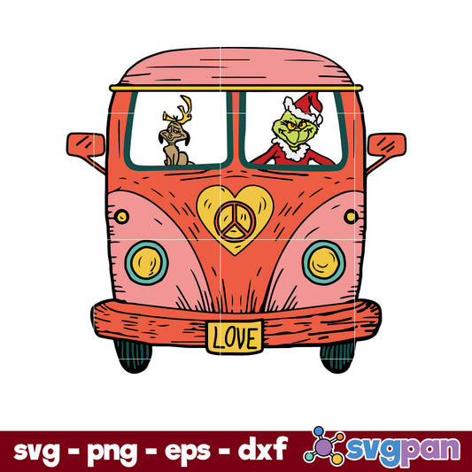 Hippie Grinch Chrismas SVG, Christmas SVG, PNG DXF EPS Digital File.