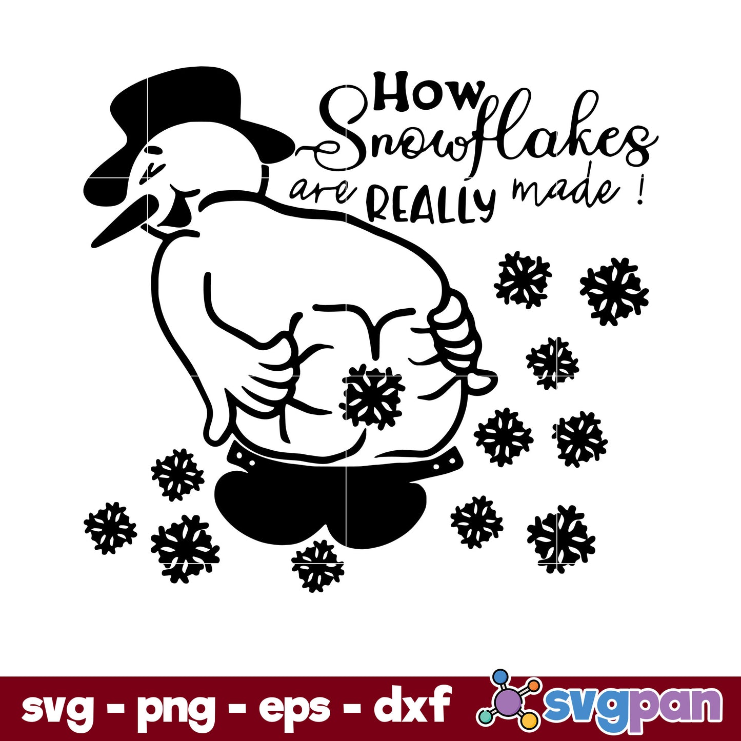 How Snowflake Are Really Made SVG, Christmas SVG, PNG DXF EPS Digital File.