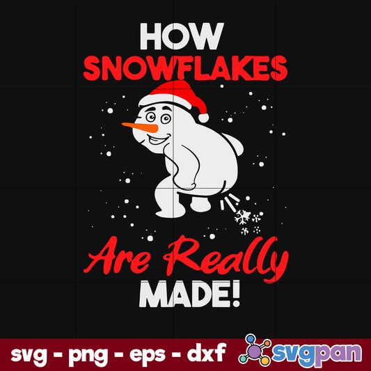 How Snowflakes Are Really Made SVG, Christmas SVG, PNG DXF EPS Digital File.