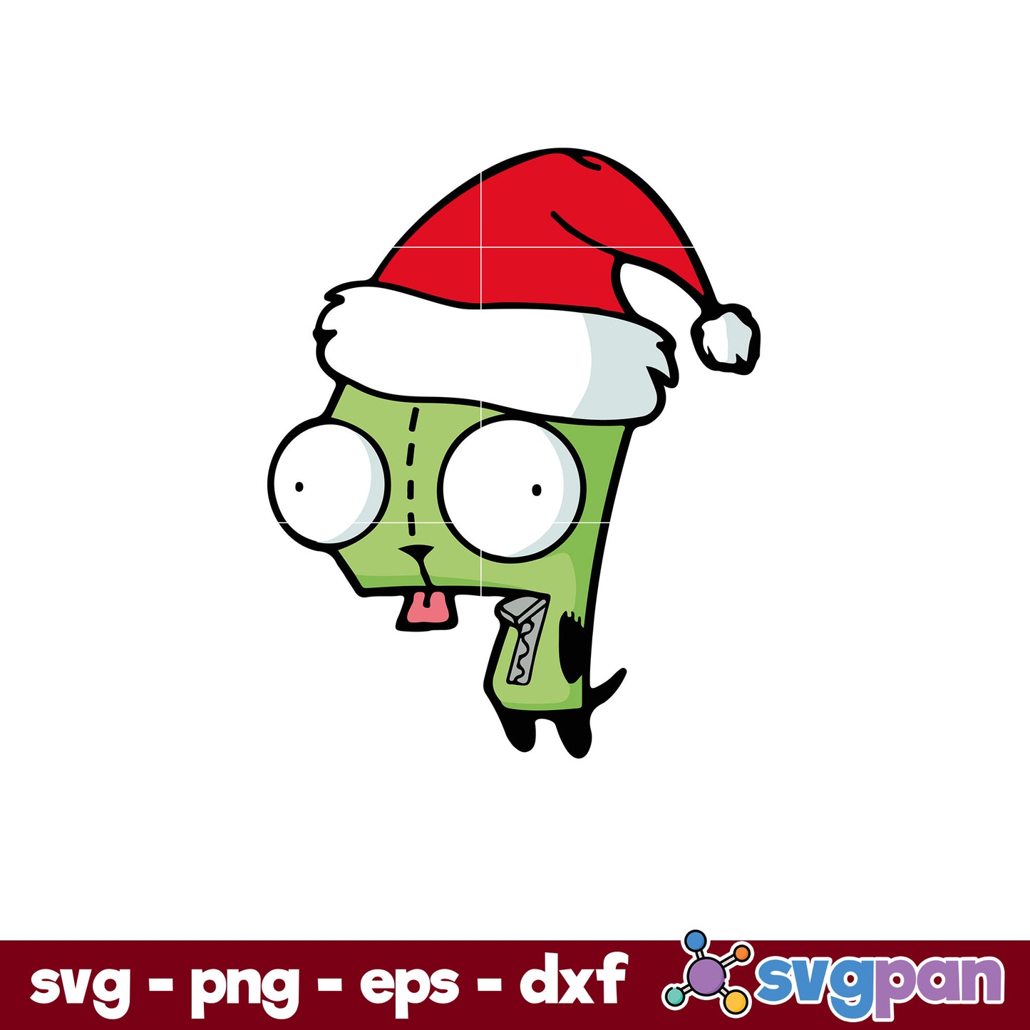 Invader Zim Santa Gir SVG, Christmas SVG, PNG DXF EPS Digital File.