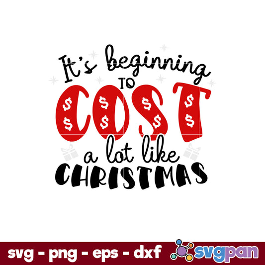 It's Beginning To Cost A Lot Like Christmas SVG, Christmas SVG, PNG DXF EPS Digital File.