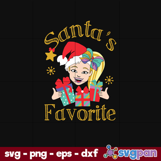 Jojo Siwa Santa’s Favorite SVG, Christmas SVG, PNG DXF EPS Digital File.