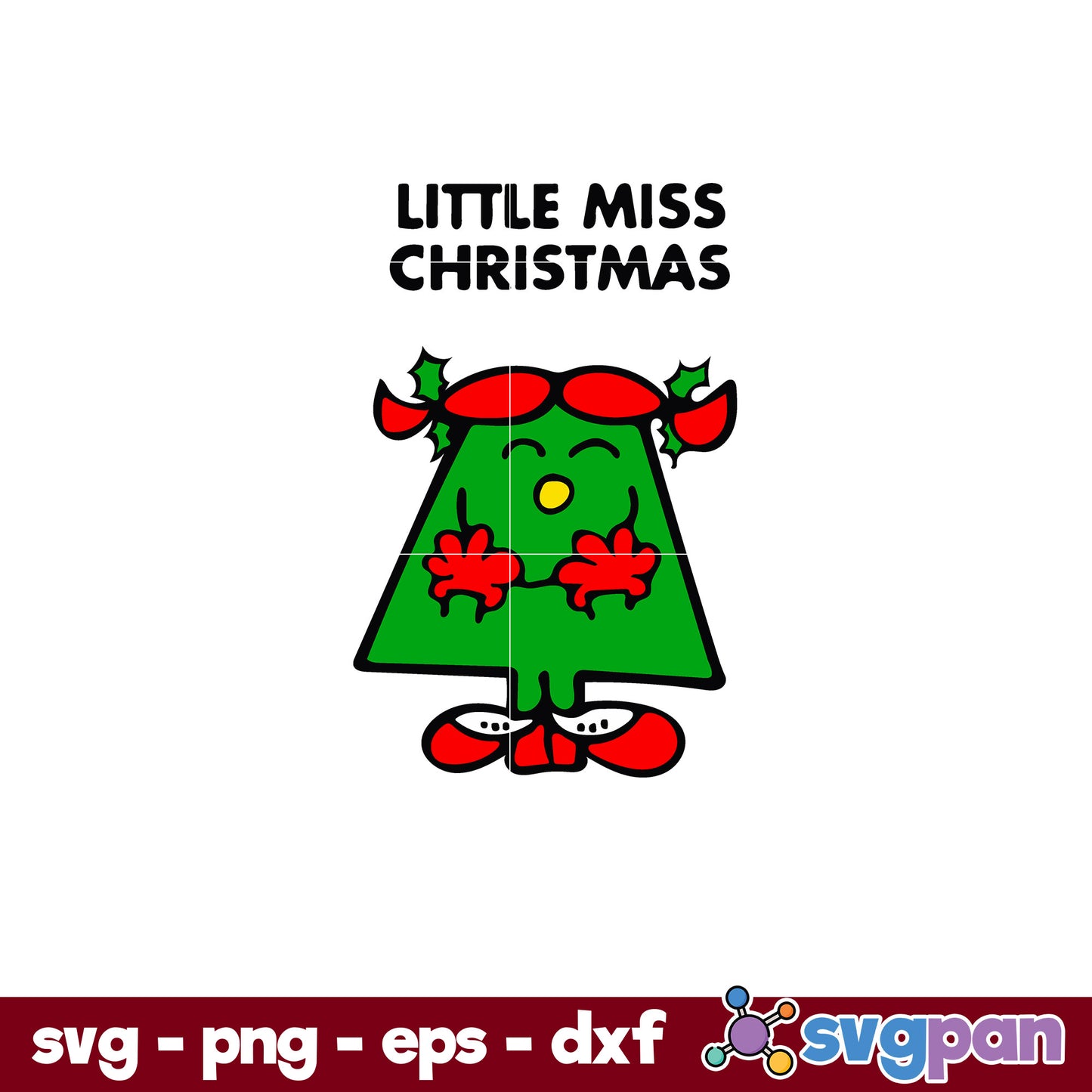 Little Miss Christmas SVG, Christmas SVG, PNG DXF EPS Digital File.