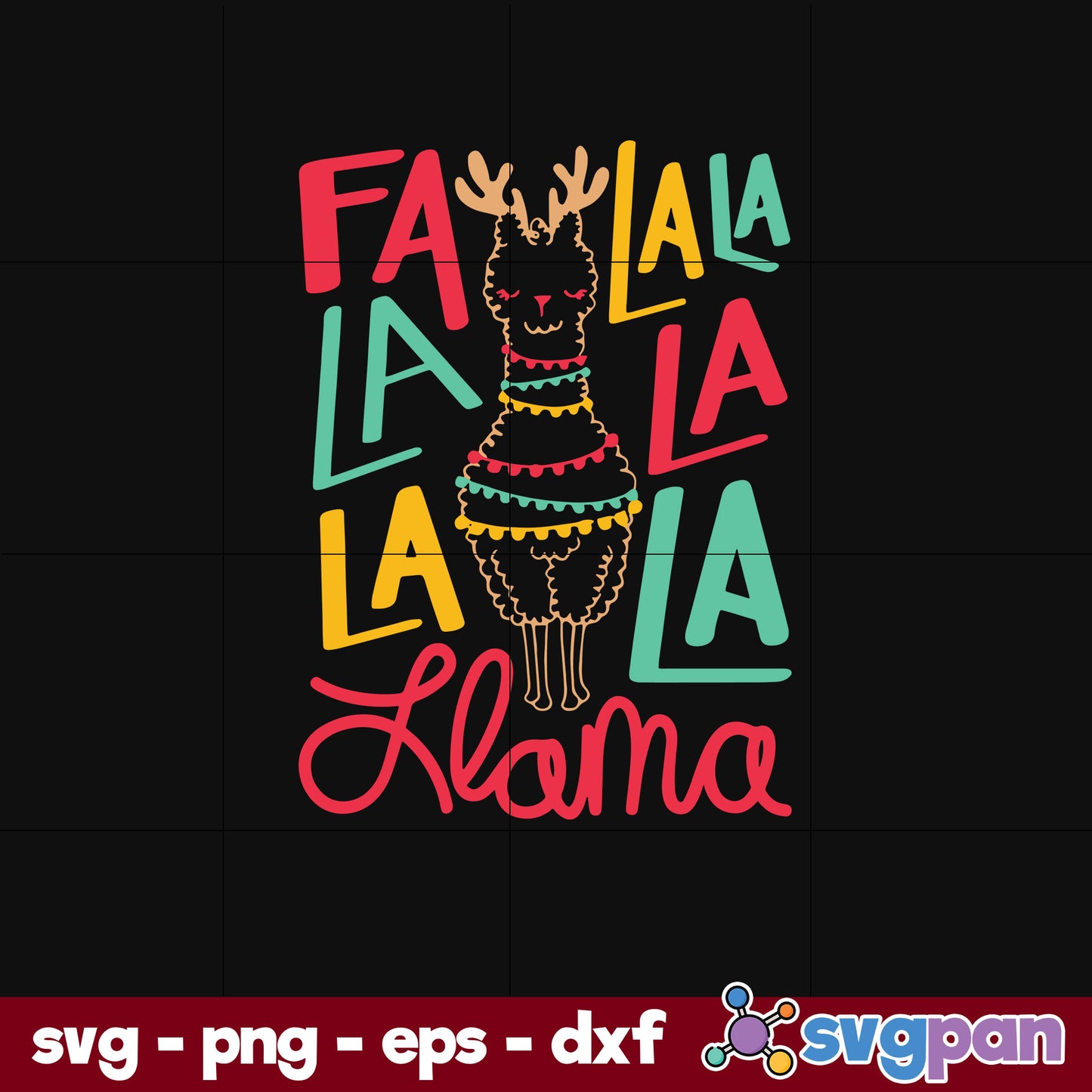 Llama Christmas SVG, Christmas SVG, PNG DXF EPS Digital File.