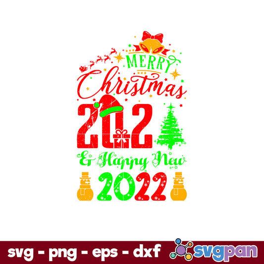 Merry Christmas 2021 SVG, Christmas SVG, PNG DXF EPS Digital File.