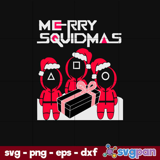 Merry Christmas Squidmas SVG, Christmas SVG, PNG DXF EPS Digital File.