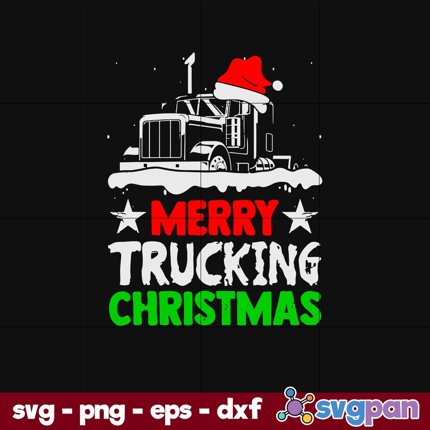 Merry Trucking Christmas Adult SVG, Christmas SVG, PNG DXF EPS Digital File.