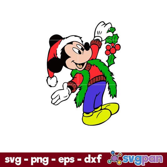 Mickey Mouse Christmas SVG, Christmas SVG, PNG DXF EPS Digital File.