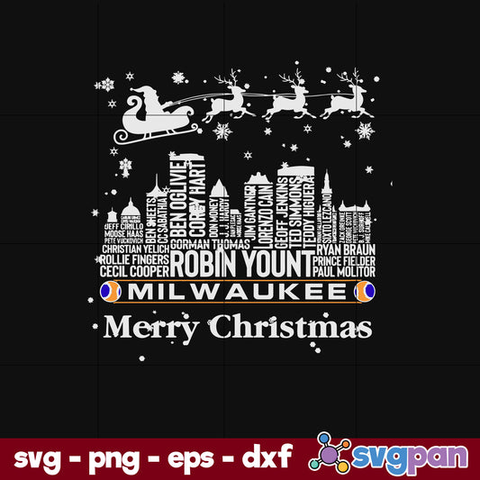 Milwaukee Merry Christmas SVG, Christmas SVG, PNG DXF EPS Digital File.