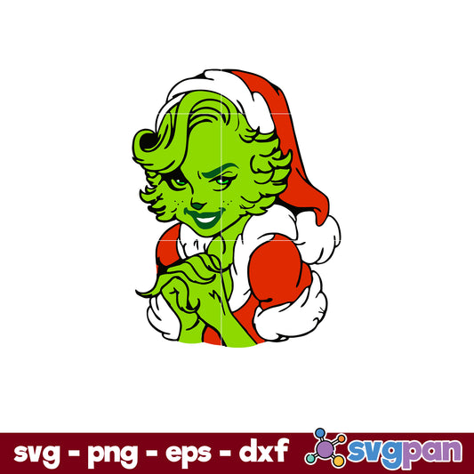 Ms Grinch Christmas SVG, Christmas SVG, PNG DXF EPS Digital File.