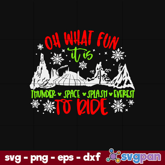 Oh What Fun It is To Ride Christmas Family Vacation SVG, Christmas SVG, PNG DXF EPS Digital File.