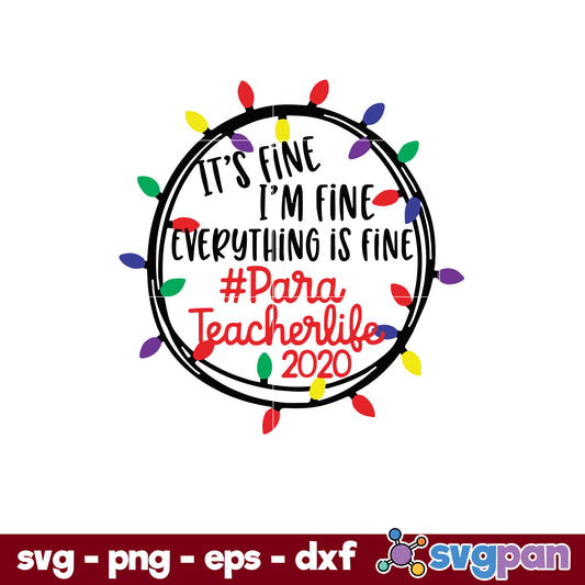 Paraprofessional Teacher Christmas SVG, Christmas SVG, PNG DXF EPS Digital File.