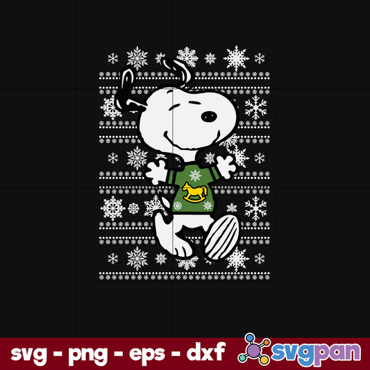 Peanuts Snoopy Christmas SVG, Christmas SVG, PNG DXF EPS Digital File.