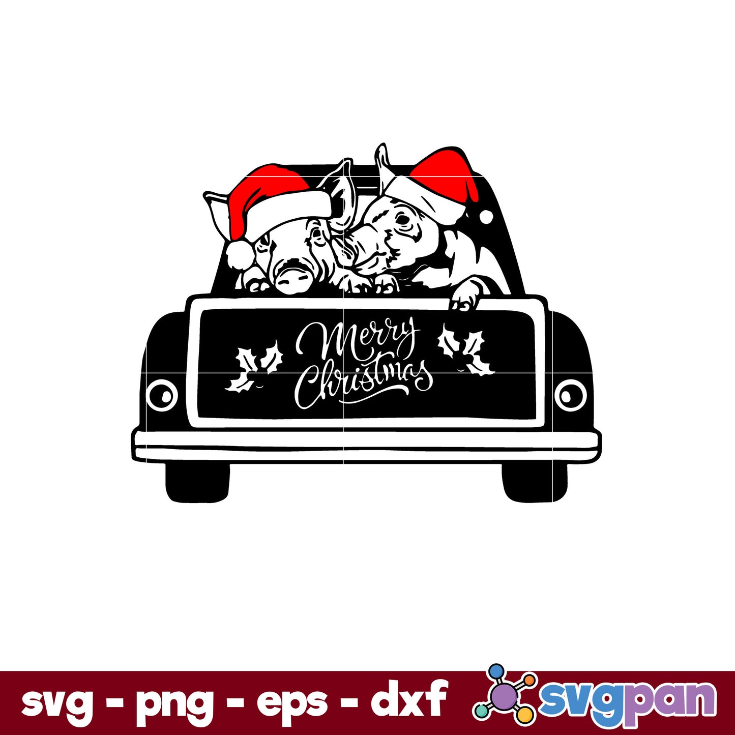 Pig Farm Merry Christmas SVG, Christmas SVG, PNG DXF EPS Digital File.