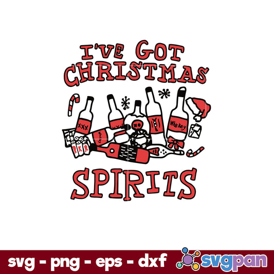 Ripple Junction I’ve Got Christmas Spirits SVG, Christmas SVG, PNG DXF EPS Digital File.