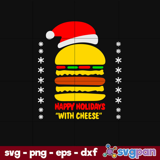 Samuel Jackson Happy Holidays With Cheese Christmas SVG, Christmas SVG, PNG DXF EPS Digital File.