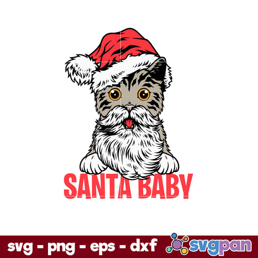 Santa Baby SVG, Christmas SVG, PNG DXF EPS Digital File.