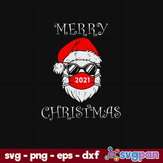 Santa Claus Christmas 2021 SVG, Christmas SVG, PNG DXF EPS Digital File.