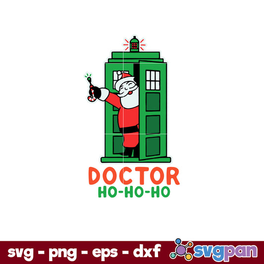 Santa Claus Doctor Ho Ho Ho SVG, Christmas SVG, PNG DXF EPS Digital File.