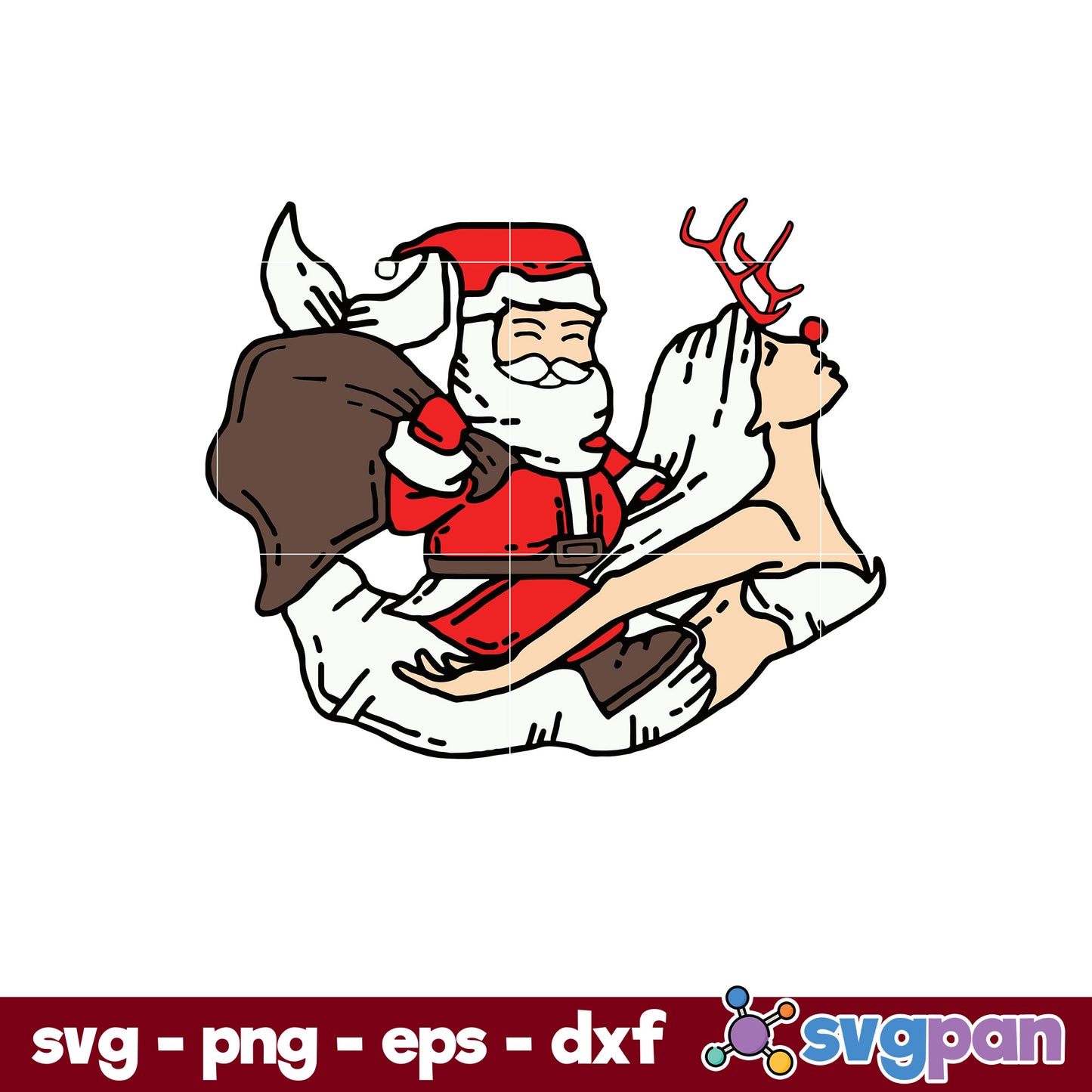 Santa Riding Mermaid Naughty Funny Christmas SVG, Christmas SVG, PNG DXF EPS Digital File.