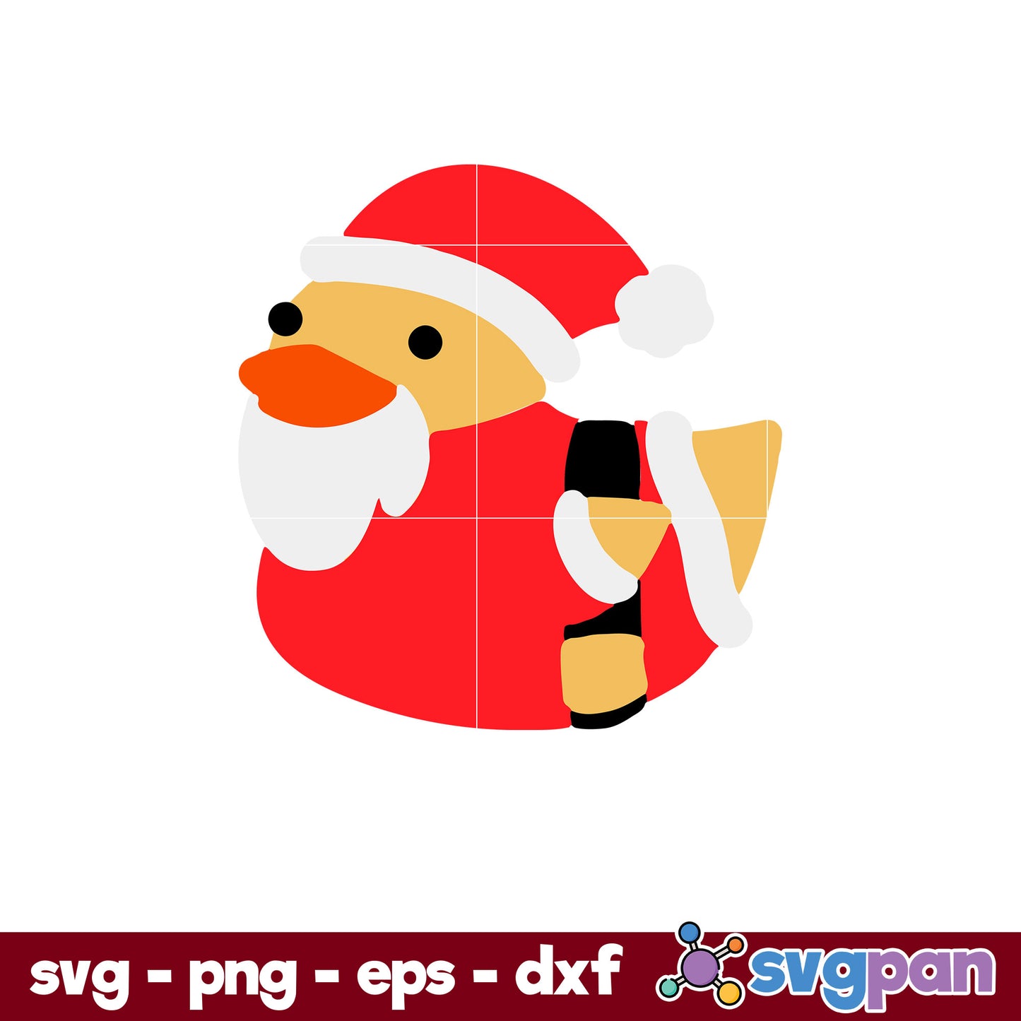 Santa Rubber Duckling Christmas SVG, Christmas SVG, PNG DXF EPS Digital File.