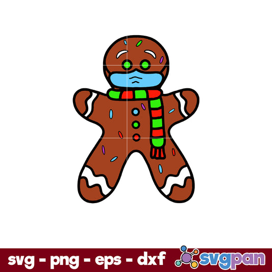 Santa’s Gingerbread 2020 Face Mask Quarantine Christmas SVG, Christmas SVG, PNG DXF EPS Digital File.