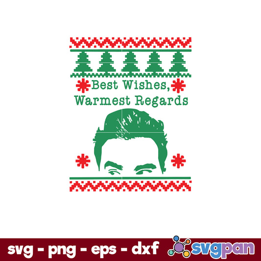 Schitts Christmas Best Wishes Warmest Regards SVG, Christmas SVG, PNG DXF EPS Digital File.