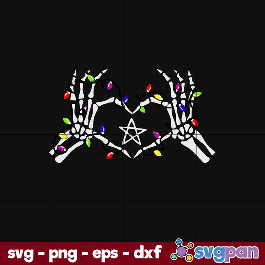 Skeleton Hands Spooky Christmas SVG, Christmas SVG, PNG DXF EPS Digital File.
