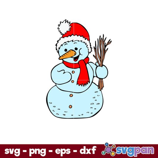 Snowman Santa Claus Hat SVG, Christmas SVG, PNG DXF EPS Digital File.