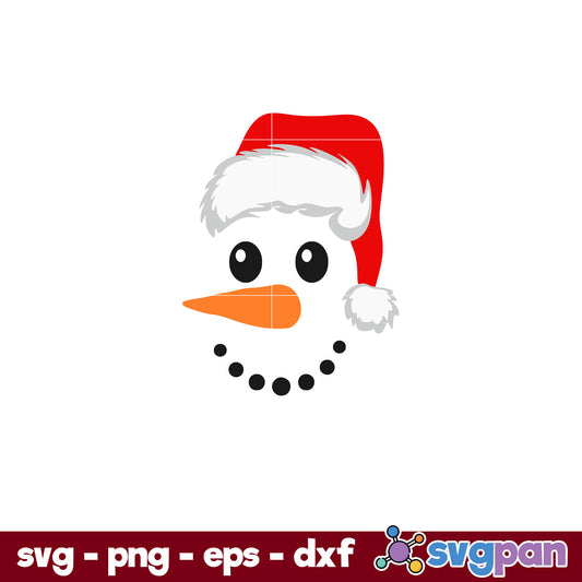 Snowman Santa Claus SVG, Christmas SVG, PNG DXF EPS Digital File.