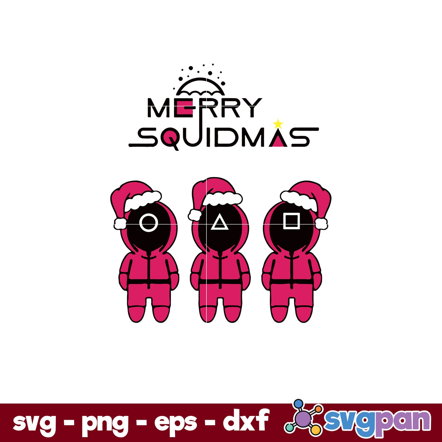 Squid Game Christmas SVG, Christmas SVG, PNG DXF EPS Digital File.