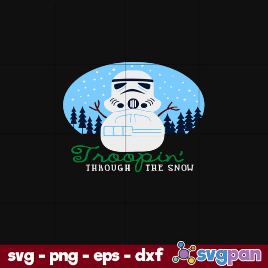 Star Wars Christmas Troopin’ Through The Snow SVG, Christmas SVG, PNG DXF EPS Digital File.
