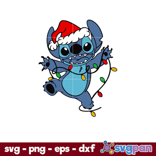 Stitch Christmas SVG, Christmas SVG, PNG DXF EPS Digital File.