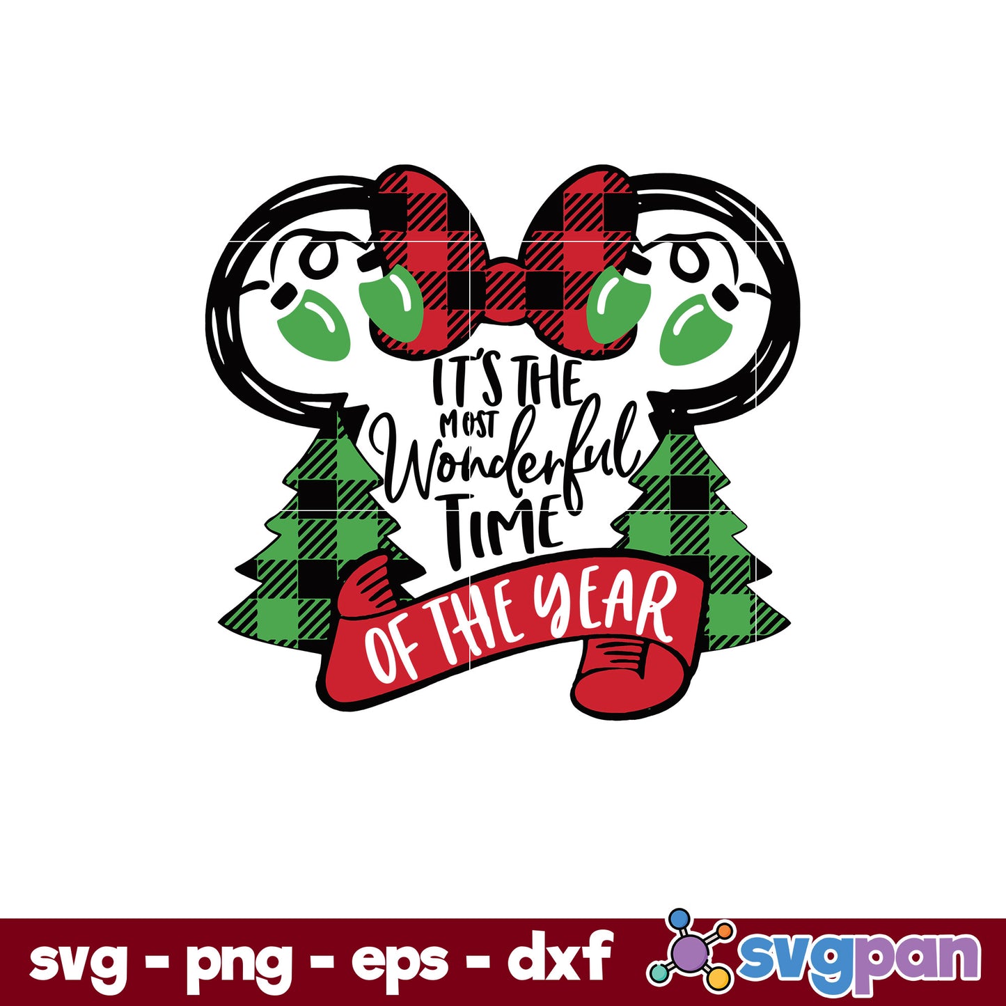 Mickey Christmas SVG, Christmas SVG, PNG DXF EPS Digital File.