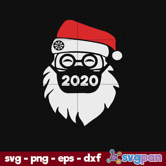 Santa Claus Christmas 2020 SVG, Christmas SVG, PNG DXF EPS Digital File.