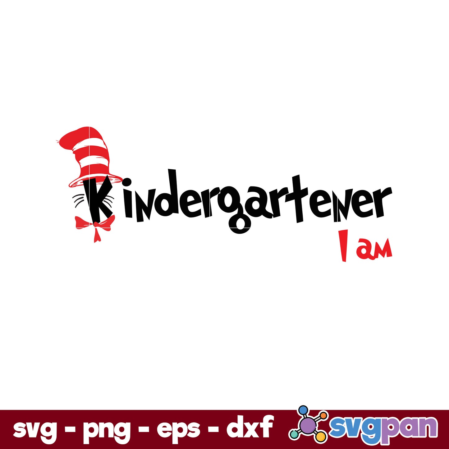 Kindergartener SVG, Dr Seuss SVG PNG DXF EPS File.