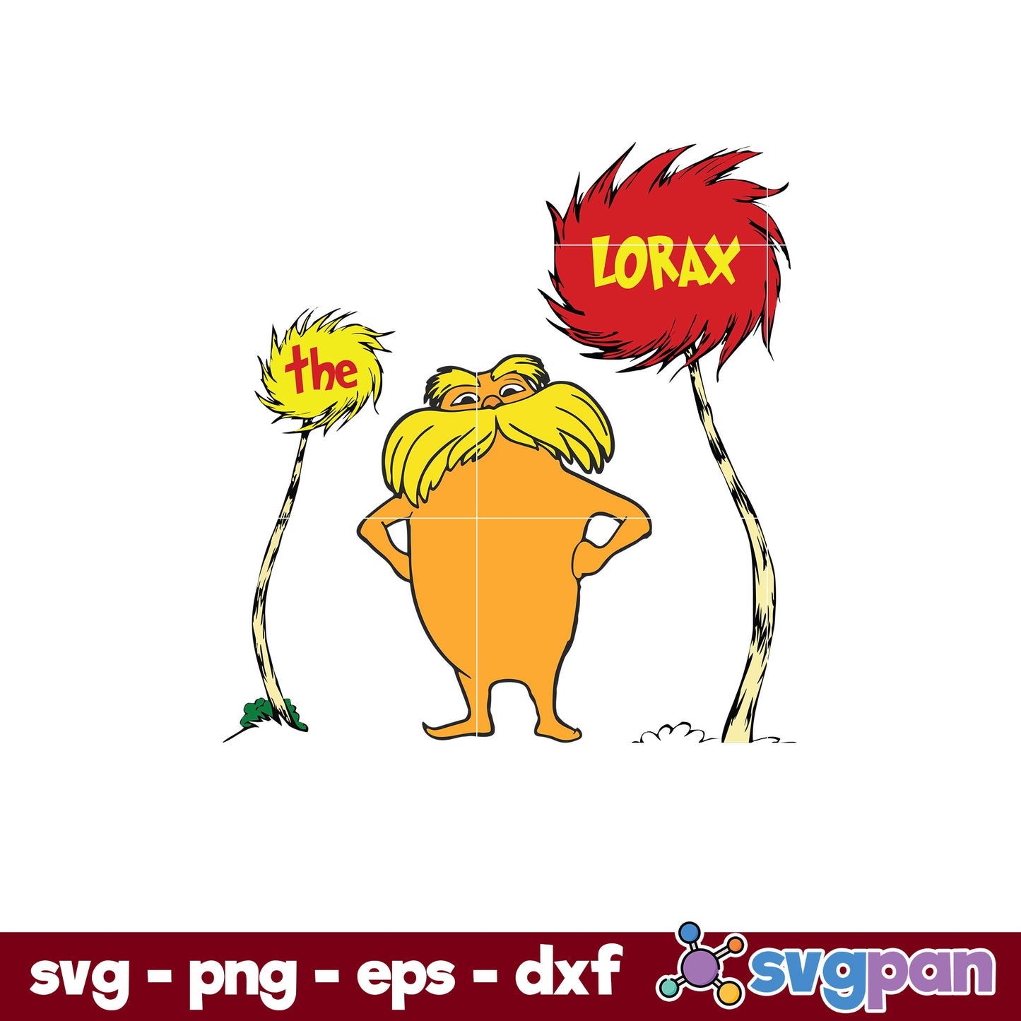 The Lorax SVG, Dr Seuss SVG PNG DXF EPS Digital File