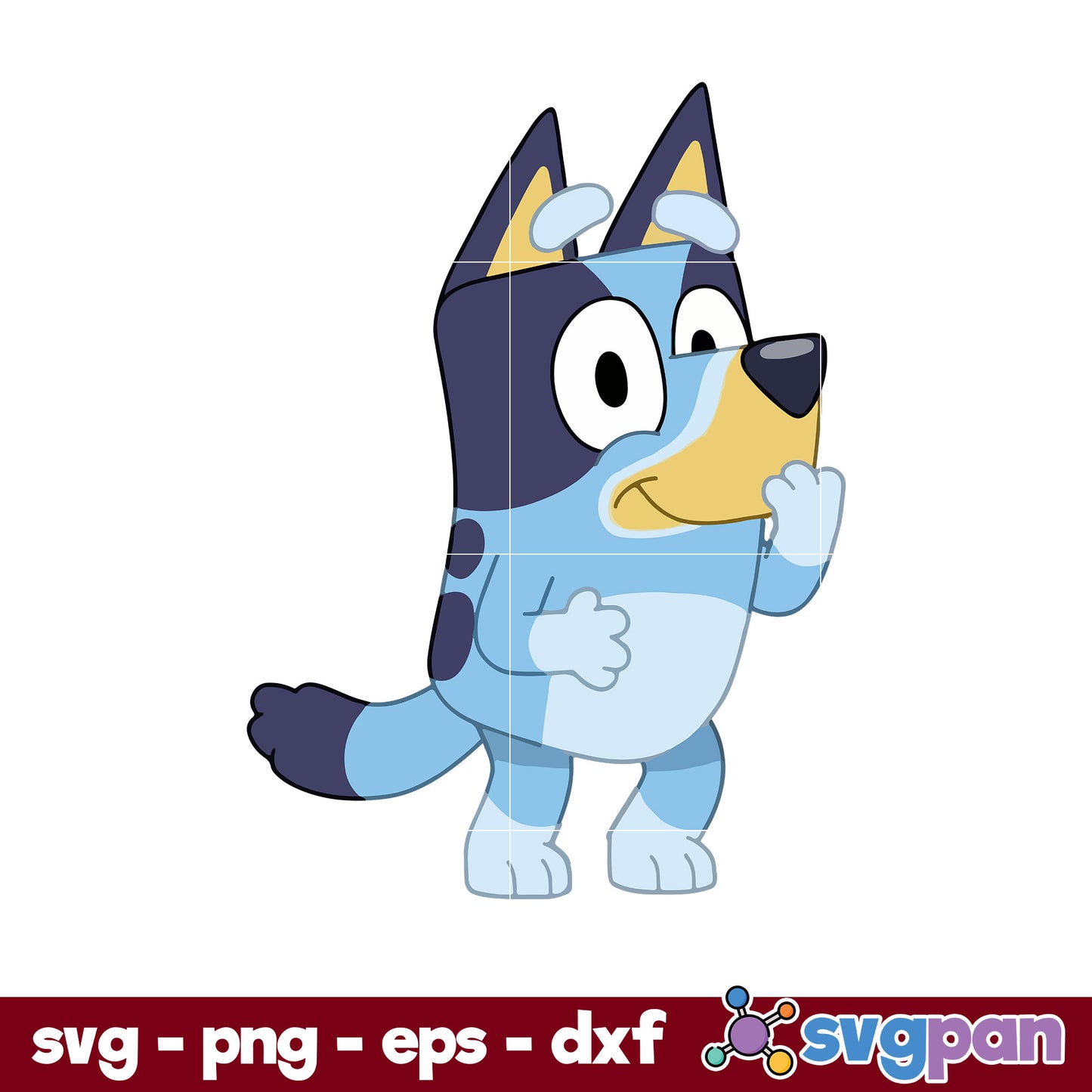 Bluey SVG, Bluey Cartoon SVG, Cartoon SVG PNG DXF EPS Digital File.