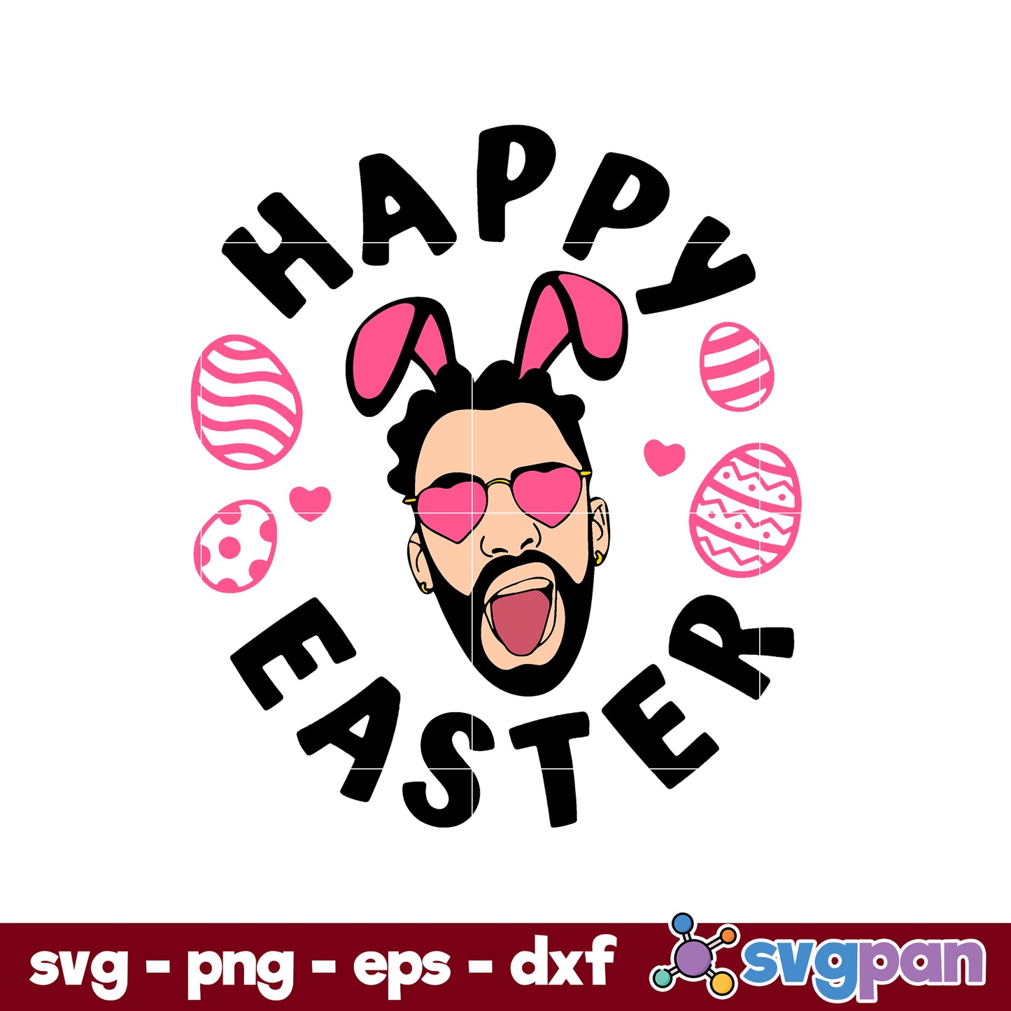 Happy EASTER SVG, Bad Bunny Christmas SVG, Christmas SVG.